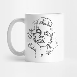 Marilyn Monroe, line art Mug